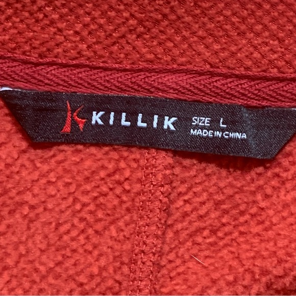 Killik Men's Essential 1/4 Zip Long Sleeve Casual Shirt | Size Large | Red NEW!! - Picture 9 of 9